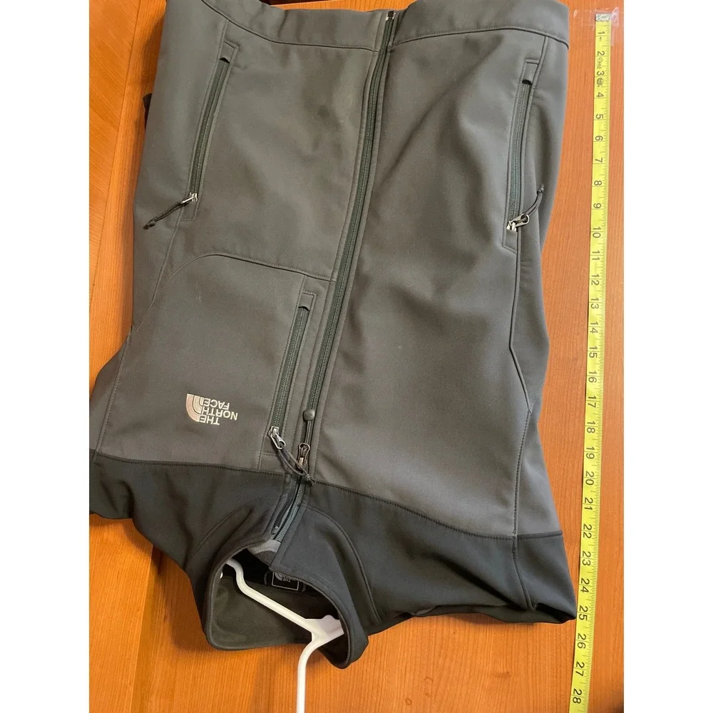 The North Face Mens Jacket Apex Softshell Colorblock Medium Grey Black